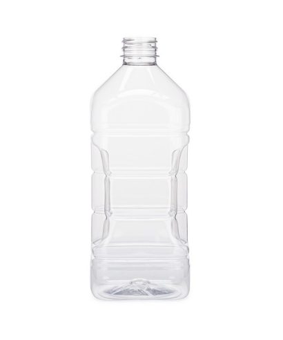 64 oz Clear PET Square Beverage Bottles (Tamper-Evident Cap)