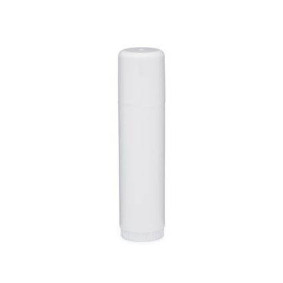 0.5 oz White Oversized Lip Balm Tube (White Press On Cap)
