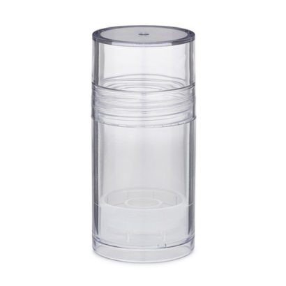 1 oz Clear Plastic Push-Up Solid Stick with Clear Screw Cap