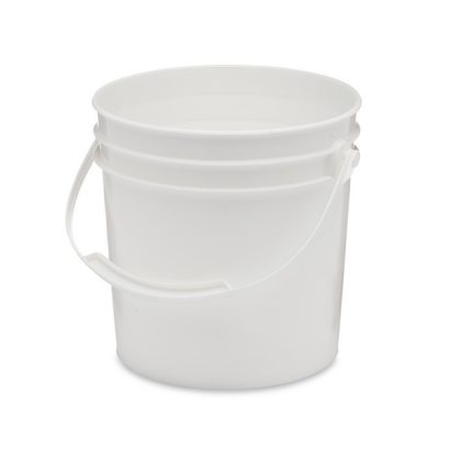 1 gal White HDPE Plastic 60ml Buckets (Cut Away Lid)