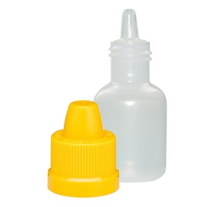 LDPE Plastic Boston Round Dropper Bottles with Child-Resistant Capable Cap
