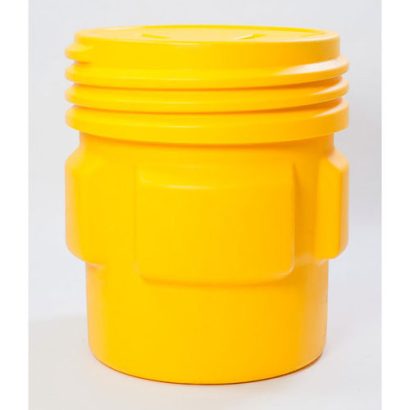 Eagle 65 gal Yellow HDPE Plastic UN Rated Overpack Drums (Screw Top Lid)