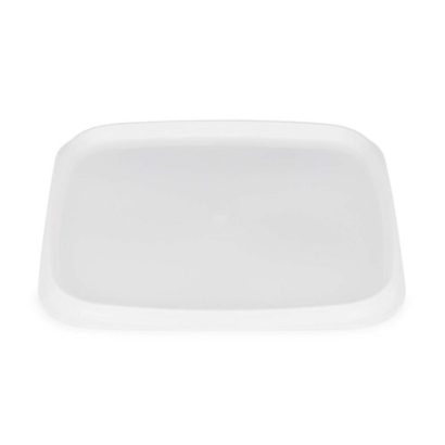Large White PP Plastic Square Tamper-Evident Snap-Lock Lids