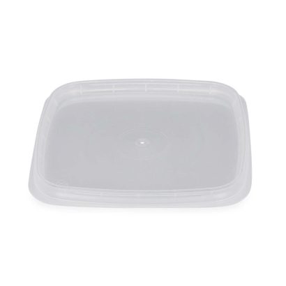 Small Clear PP Plastic Square Tamper-Evident Snap-Lock Lids