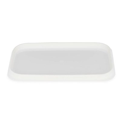 White PP Plastic Oblong Tamper-Evident Snap-Lock Lids