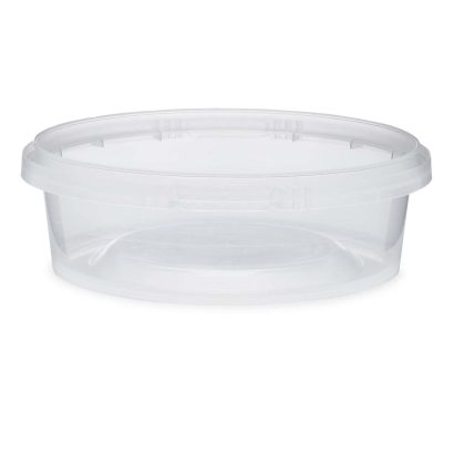 8 oz Clear PP Plastic Round Snap-Lock Containers