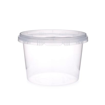 16 oz Clear PP Plastic Round Snap-Lock Containers (Tamper-Evident Lid)