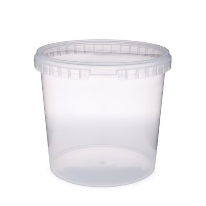 84 oz Clear PP Plastic Round Snap-Lock Containers (Tamper-Evident Lid)