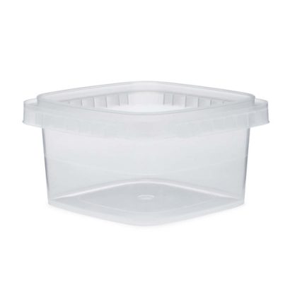 12 oz Clear PP Plastic Square Snap-Lock Containers