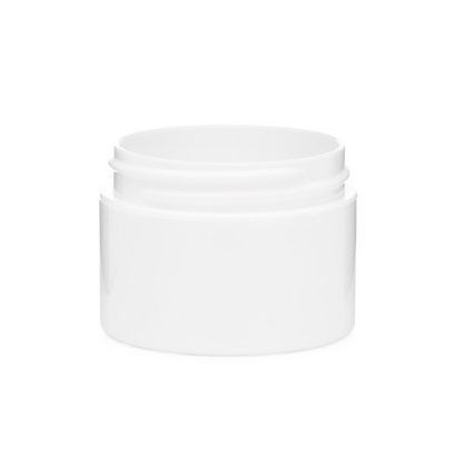 White PP/PS Plastic Double Wall Straight Base Jars
