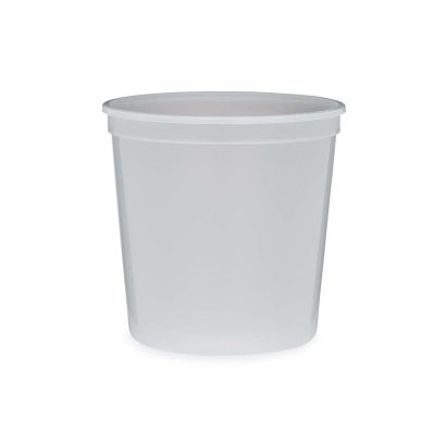 8 oz Natural PP Plastic Round Snap-Lock Containers