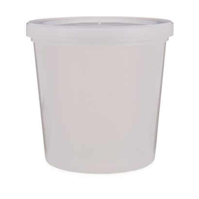8 oz Natural PP Plastic Round Snap-Lock Containers (Snap-Lock Lid)
