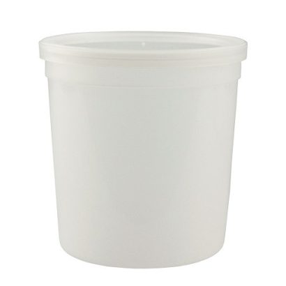 16 oz Natural HDPE Round Snap-Lock Containers (Snap-Lock Lid)