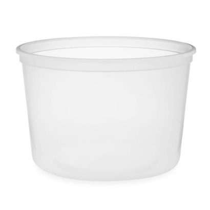 64 oz Natural PP Plastic Round Snap-Lock Containers