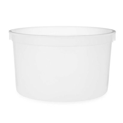 1 gal Natural HDPE Plastic Round Snap-Lock Containers