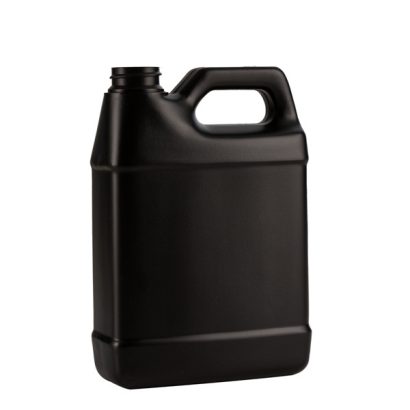32 oz Black HDPE Plastic F-Style Containers (Cap Not Included)