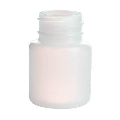 1 oz Natural HDPE Plastic Wide Mouth Packer Bottles (Cap Not Included)