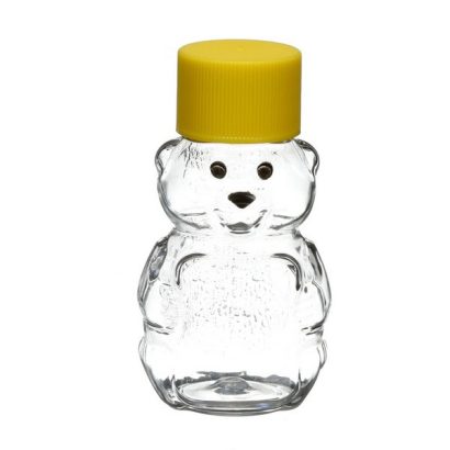 1.59 oz Clear PET Mini Honey Bear Bottle (Screw Top Cap)