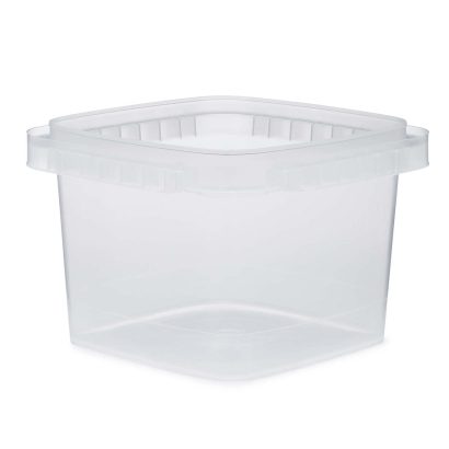 16 oz Clear PP Plastic Square Snap-Lock Containers
