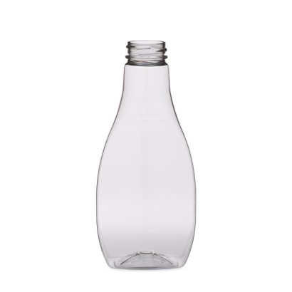 10.5 oz Clear PET Plastic Sauce & Marinade Bottles (Cap Not Included)