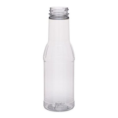 12 oz Clear PET Plastic Sauce & Marinade Bottles (Cap Not Included)