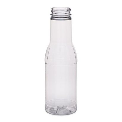 12 oz Clear PET Plastic Sauce & Marinade Bottles (Cap Not Included)