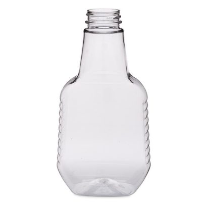 22 oz Clear PET Plastic Sauce & Marinade Bottles (Cap Not Included)