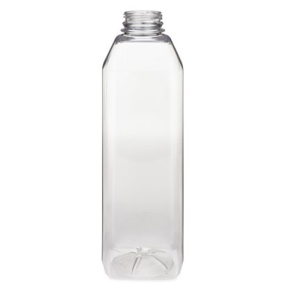 32 oz Clear PET Square Beverage Bottles