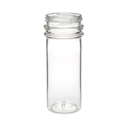 2 oz Clear PET Energy Shot Bottle (White Cap)