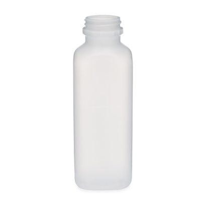 Natural Beveled Square HDPE Juice Bottle