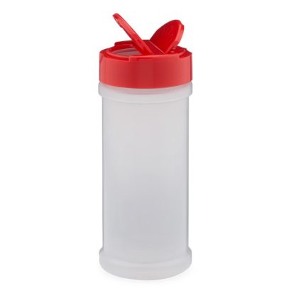PP Plastic Spice Jars with Red Spoon & Sift Cap