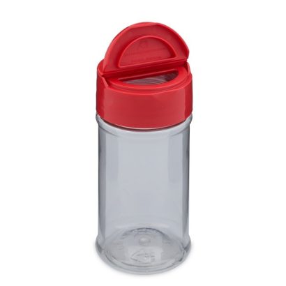 PET Plastic Spice Jars with Red Spoon & Sift Cap