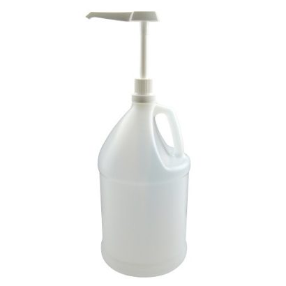 1 gal HDPE Plastic Industrial Round Grab-N-Go Jugs with Dispensing Pump
