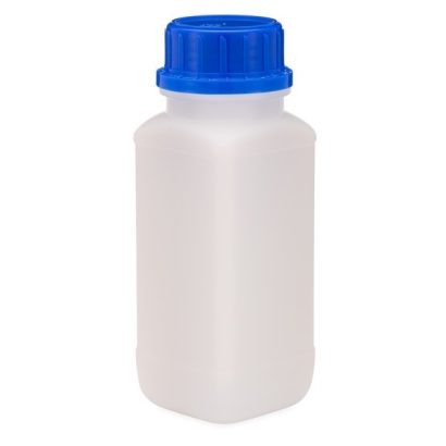 Kautex 12 oz Natural HDPE Plastic Wide Mouth Leakproof Bottles with Tamper-Evident Cap