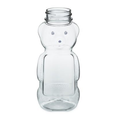 PET Plastic Honey Bear Bottles (Front and Back Label Panel)