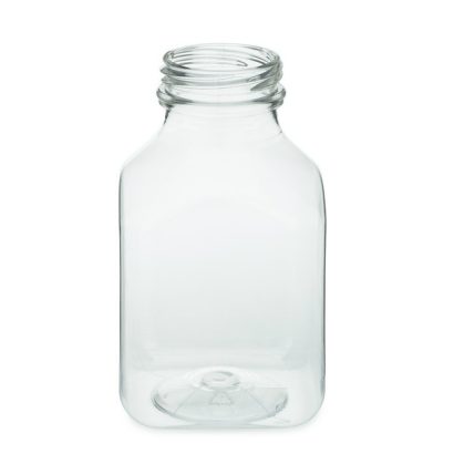 PET Plastic Square Contoured Bottles