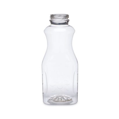 PET Plastic Embossed Square Decanters