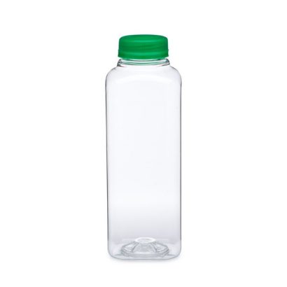 16 oz PET Arched Square Beverage Bottles with Tamper-Evident Cap