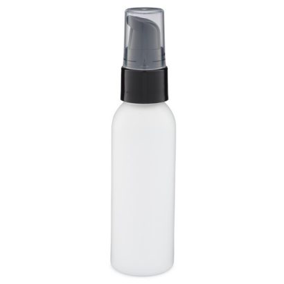 White HDPE Plastic Bullet Bottle with Treatment Pump