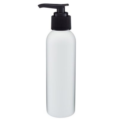 White HDPE Plastic Bullet Bottle with Lotion Pump