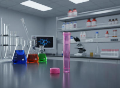 Screw Cap Test Tube - Pink